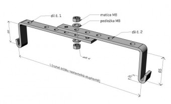 držák žlabu nastavitelný DZM 4 GZ Merkur ARK-214040